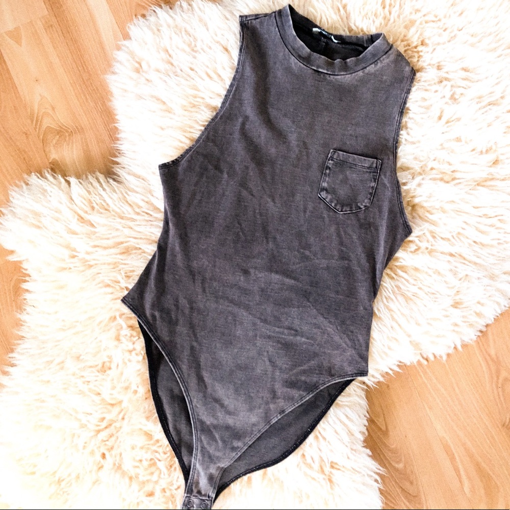 Forever 21 Acid Wash Bodysuit